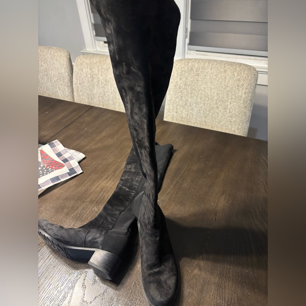 Stuart Weitzman 5050 Boots In Suede Size 6m Black… - image 7